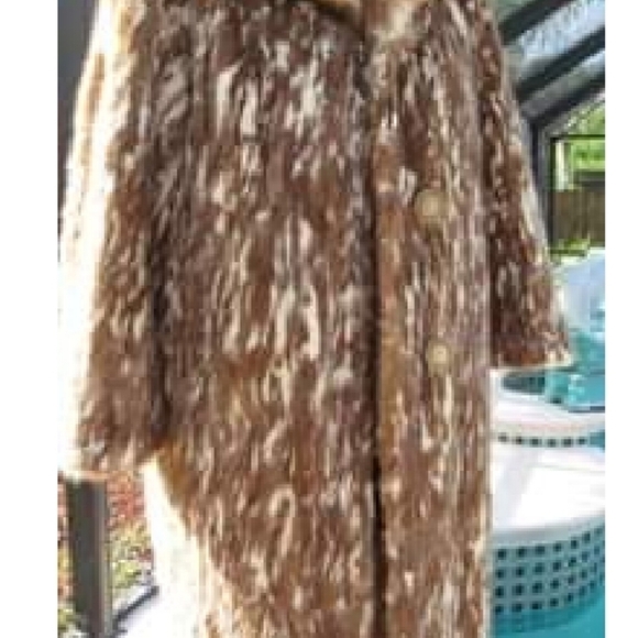 GLAMOUR ~VINTAGE HAZEL EMBA MINK FUR FULL LENGTH COAT~MINK COLLAR SIZE:LG-XLARGE - Picture 8 of 16